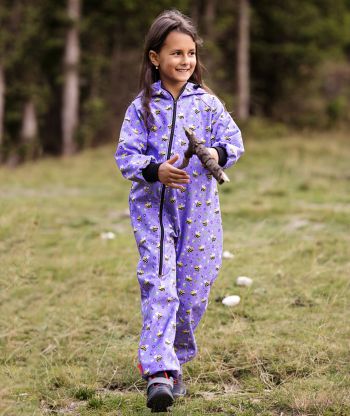 Waterproof Softshell Overall Comfy Bees And Flowers Jumpsuit
