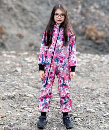 Waterproof Softshell Overall Comfy Exotic Flowers Bodysuit