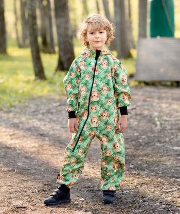 Waterproof Softshell Overall Comfy Lions Jumpsuit 