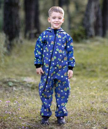 Waterproof Softshell Overall Comfy Turtles Blue Jumpsuit